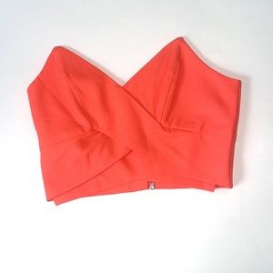 Akira Chicago red label coral strapless top